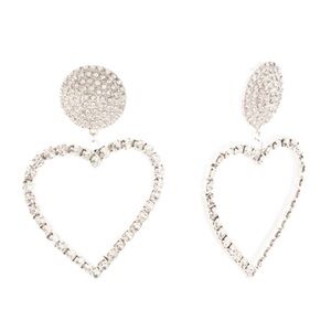 KENNETH JAY LANE Crystal Heart Earrings